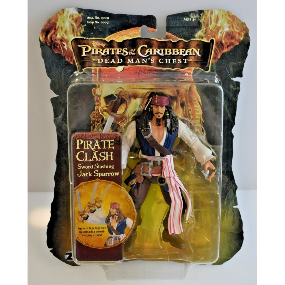 Jack Sparrow 6" Pirates Of The Caribbean Figure 2006 Pirate Clash Sword Slash 37